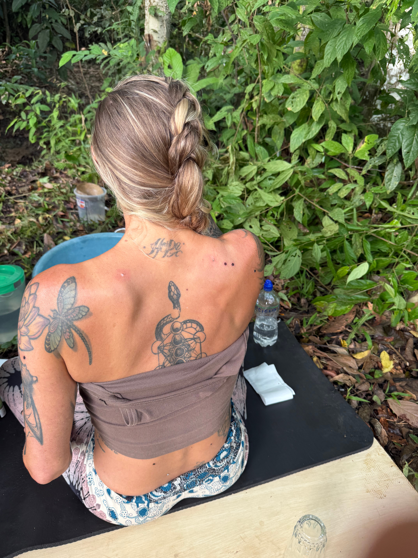Kambo healing ritual with traditional tools